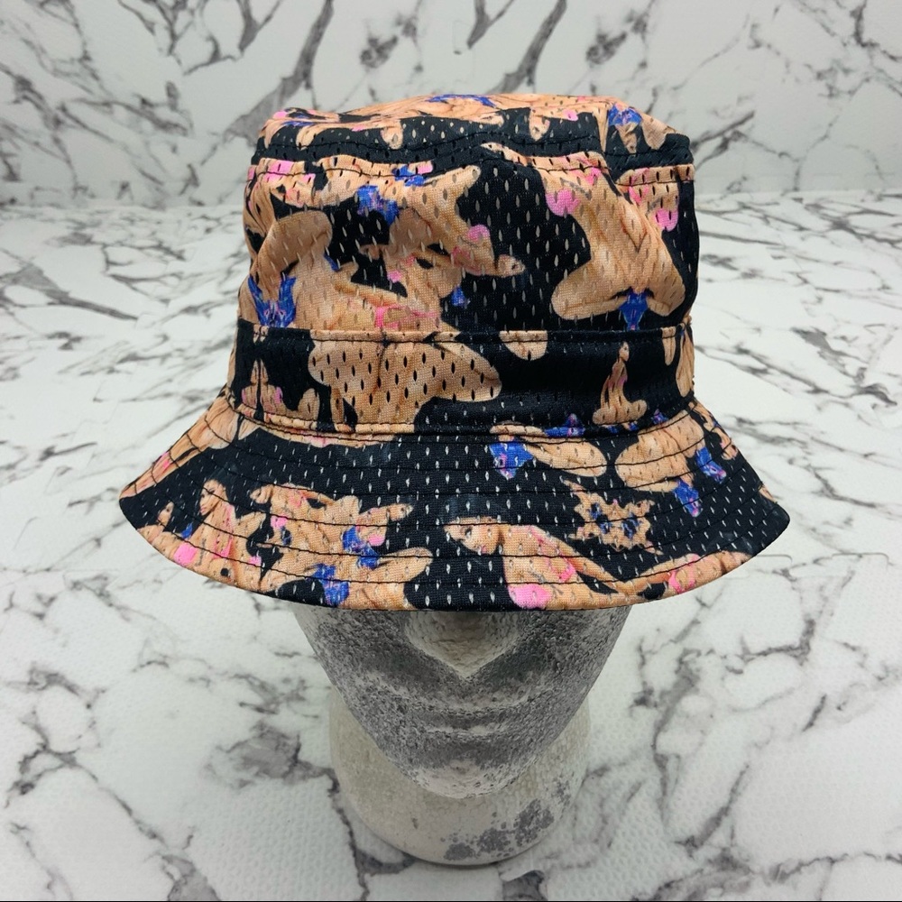 Men’s Fashion Black Mesh Bucket Hat